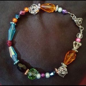 Hand made colored beaded bracelet